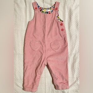 Baby Boden pink corduroy overalls, Size 6-12m